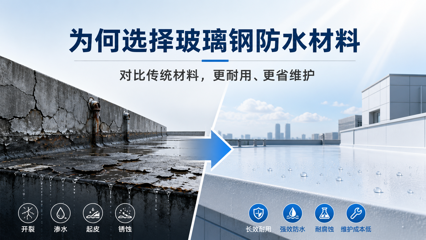 在乐山，为何选择玻璃钢防水材料而非传统材料